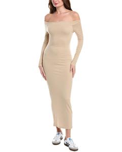 Платье James Perse с открытыми плечами, бежевый