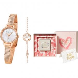 OLIVIA·BURTON Часы Wrist Watch Quartz Movement Stainless Steel Strap Mother of Pearl Color Watch Dial Women's Watch