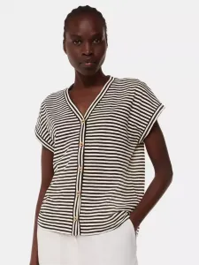 Топ Whistles Jilly Stripe Button, цвет black/ivory