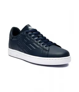 Кожаные кроссовки Ea7, темно-синий