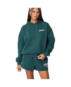 Женская спортивная толстовка с капюшоном Edikted, зеленый