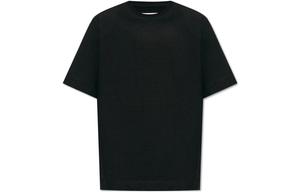 Футболка с круглым вырезом из хлопка JIL SANDER, черный