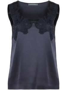 Alberta Ferretti атласная блузка, синий