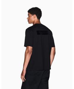 Футболка с коротким рукавом, круглым вырезом и логотипом на спине, A|X Armani Exchange, черная