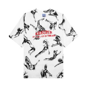 Рубашка KidSuper Trapeze Women All Over Print Shirt 'White', белый