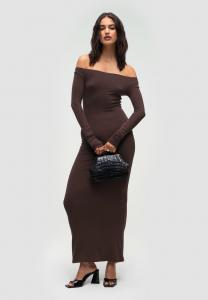 Платье WRSTBHVR Maxi dress, Chocolate Brown/Brown