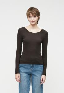 Топ Even&Odd Long sleeved top, Black Coffe/Dark Brown