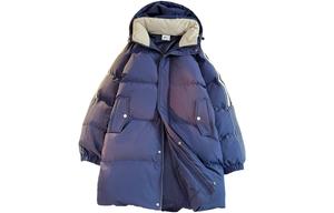 WARRIOR Пуховик унисекс Huichao Open Ended Smile Collection, Dark Blue[Thickened Mid-Length]