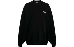 Толстовка Vetements с вышитым логотипом, черный