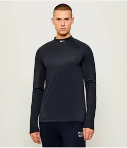 Футболка с длинным рукавом Tock Active slim fit Boss Green, темно-синий