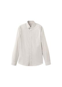 MANGO MAN Рубашка на пуговицах 'David' комфортного кроя в светло-сером цвете