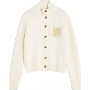 Шерстяной кардиган с лисой от Maison Kitsuné Maison Kitsune, белый