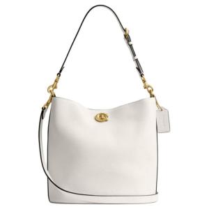 COACH Кожаная сумка-ведро через плечо большая женская белая