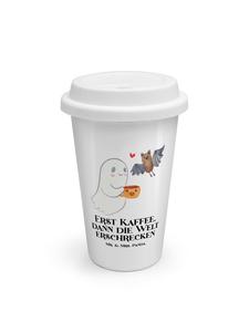 Mr. & Mrs. Panda Стаканчик для кофе на вынос в виде призрака с надписью белым цветом