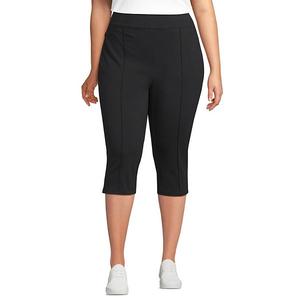 Plus size капри с высокой посадкой и защипами Starfish Lands' End, Black