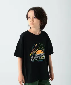 Ретро-футболка с неоновыми элементами (детская) Bayflow, цвет Black 19