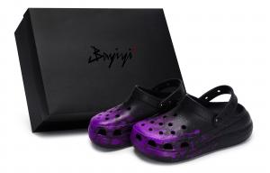 Crocs Классические сабо 811, производство Mystery Path Live, специальные сабо из коробки для обуви, унисекс, черные, фиолетовые