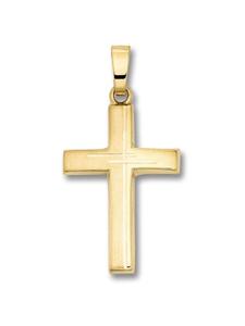 ONE ELEMENT Подвеска в виде креста из желтого золота 333 пробы