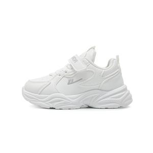 Кроссовки для школьников. Амортизирующие, износостойкие, с защитой от ударов. Низкие повседневные туфли для детей. WARRIOR, белый