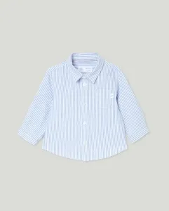 Длинный рукав оксфордская рубашка в тонкую полоску для мальчика Baby El Corte Inglés, синий