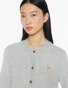 Кардиган приталенного кроя Maison Kitsune/(W)BABY FOX из овечьей шерсти
