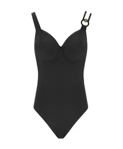 Изысканный купальник Corinna с золотым кольцом Max Mara, черный