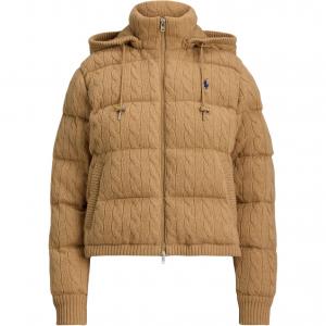 Вязаная стеганая куртка Polo Ralph Lauren, коричневый