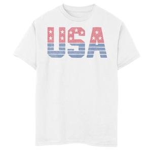 Красная, белая и синяя футболка со звездами и полосами США для мальчиков 8–20 лет Americana Licensed Character