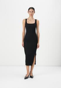 Платье из джерси FITTED SQAURE NECK MIDI DRESS Even&Odd, черный