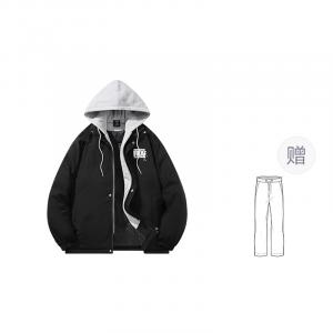 FIDO DIDO Унисекс пуховик, Black (Comes with Casual Pants)