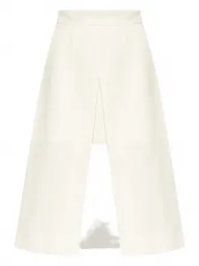 Юбка с фактурным разрезом спереди DOLCE & GABBANA, белый