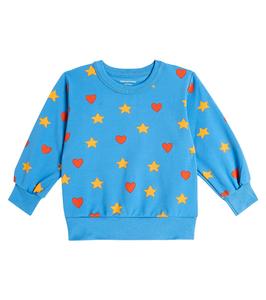 Толстовка из хлопкового джерси с принтом Tinycottons, синий