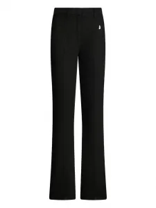 Расклешенные хлопковые брюки LIU JO, черный