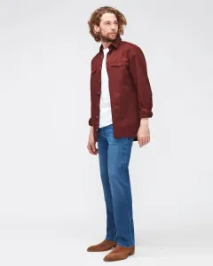 Прямые мужские джинсы со средней посадкой синего цвета индиго 7 For all mankind, синий