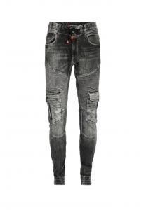 Джинсы с эластичными манжетами по подолу Cipo & Baxx, черный