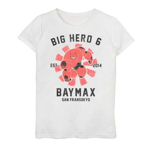 Футболка с плакатом Disney's Big Hero 6 для девочек 7–16 лет Armored Baymax San Fransokyo Licensed Character