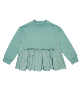 Расклешенная хлопковая толстовка Il Gufo, зеленый