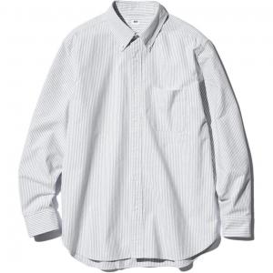 Рубашка мужская асфальтово-серая Uniqlo, серый