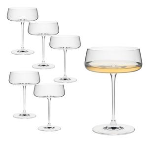 Чаши для шампанского Rona серии Mode, бокал для коктейля Prosecco современной и эффектной формы, можно мыть в посудомоечной машине,