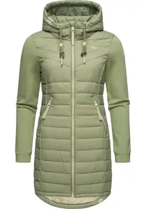 Стеганое пальто Ragwear "Lucinda Long II", пальто из современного микса материалов, с капюшоном, оливковый