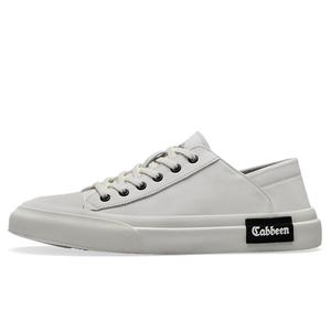 Cabbeen Минималистичные низкие кроссовки для скейтбординга, белые, мужские
