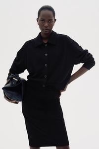 Кардиган с воротником H&M, черный