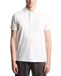 Рубашка-Поло из пике Travel Essentials Emporio Armani, белый