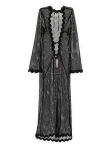 Сетчатая накидка Rosana с отделкой «скалоп» Agent Provocateur, черный