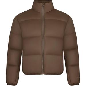 361° Пуховик женский Coconut Brown с воротником стойкой утепленный