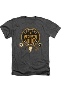 Черный Адам Черный Адам Общество Справедливости Взрослая футболка Heather / футболка Gildan