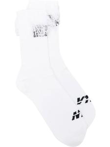 VTMNTS носки с кружевом и логотипом, белый