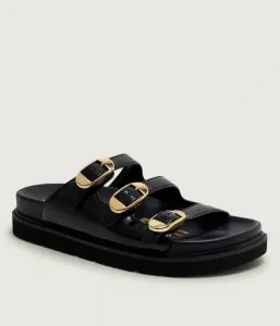 Кожаные тапочки KIKI SLIDE Marc Jacobs, черный