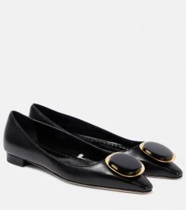 Кожаные балетки Chiaran Manolo Blahnik, 0015 Black