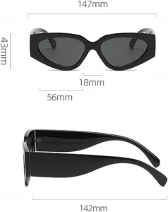 Солнцезащитные очки Melrose Y2k «кошачий глаз» для женщин, роскошные винтажные солнцезащитные очки в стиле ретро, ​​защита от ультрафиолета UV400 601, Beige Tea